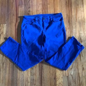 Royal Blue Jean Capris